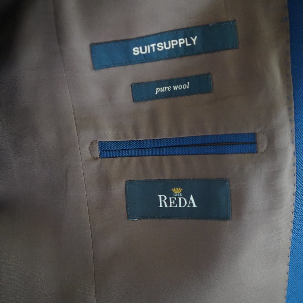 Suitsupply Lazio Midblue Birdseye Wool Suit | 36R - Picture 4 of 6